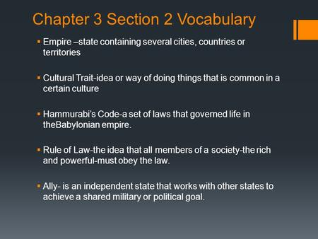 Chapter 3 Section 2 Vocabulary