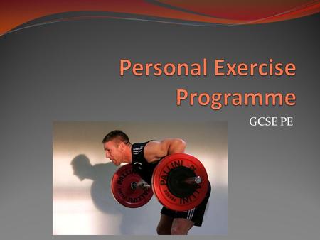 Personal Exercise Programme