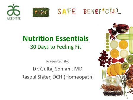 Nutrition Essentials 30 Days to Feeling Fit
