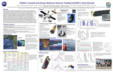 NASA's Coastal and Ocean Airborne Science Testbed (COAST): Early Results L. Guild 1, J. Dungan 1, M. Edwards 1, P. Russell 1, J. Morrow 2, S. Hooker 3,