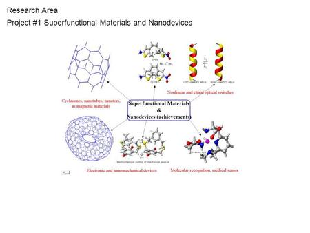 Research Area Project #1 Superfunctional Materials and Nanodevices.