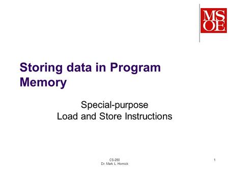 Storing data in Program Memory