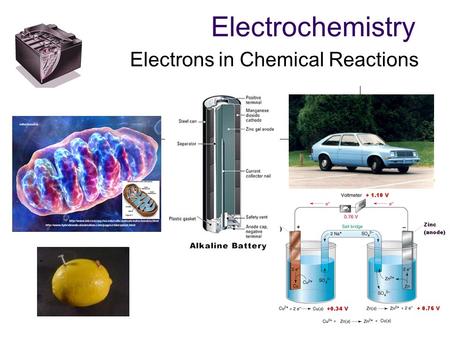 Electrochemistry Electrons in Chemical Reactions.