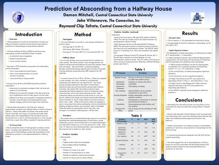 Table 1 Introduction  Overview  While predictors of recidivism and technical violations are often examined in probation and parole outcome research,