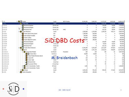 August 2012SiD DBD SLAC1 SiD DBD Costs M. Breidenbach.