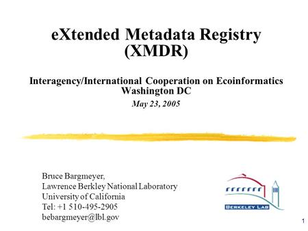 eXtended Metadata Registry (XMDR)