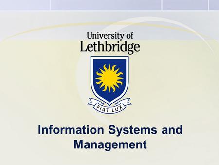 Information Systems and Management