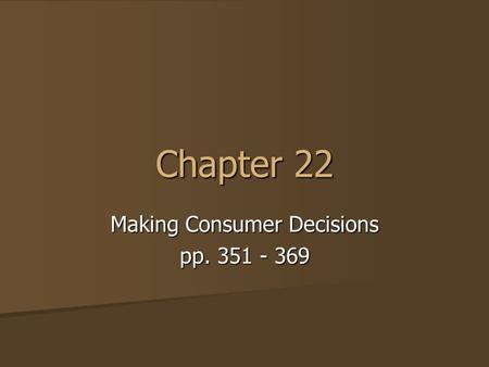 Making Consumer Decisions pp