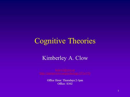 George kelly cognitive theory