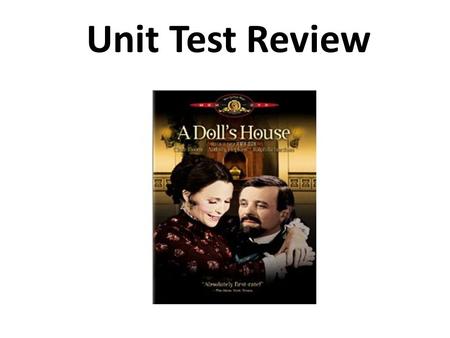 Unit Test Review.