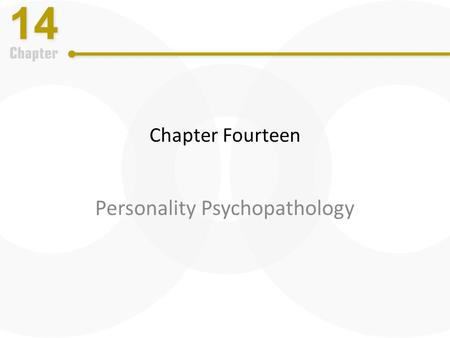 Personality Psychopathology