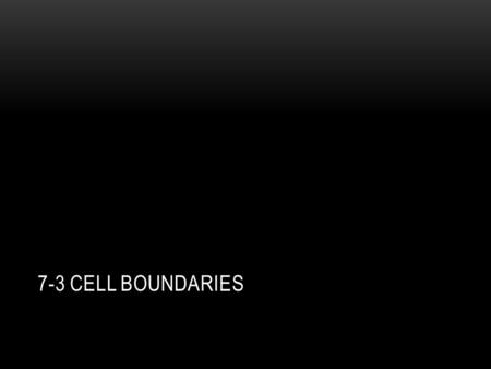 7-3 Cell boundaries.