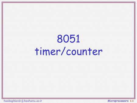 8051 timer/counter.
