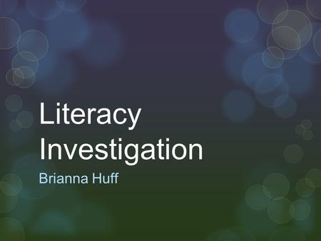 Literacy Investigation Brianna Huff. Question  How does a preschool student with significant speech production impairments acquire pre-literacy or reading.