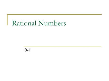 Rational Numbers 3-1.