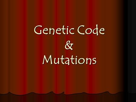 Genetic Code & Mutations Exons and Introns EXONS EXONS A segment of DNA in eukaryotic organisms that codes for a specific amino acid A segment of DNA.