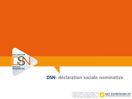 DSN: déclaration sociale nominative. 2 Introduction Stakeholders A step-by-step project for a secure set-up Other works related to DSN DSN contributions.