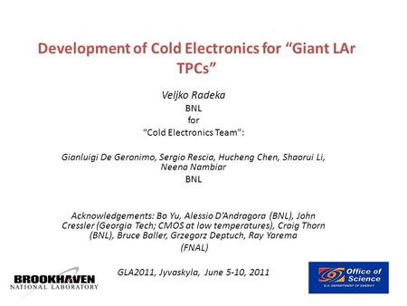 Development of Cold Electronics for “Giant LAr TPCs”