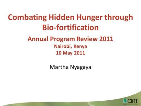 Combating Hidden Hunger through Bio-fortification