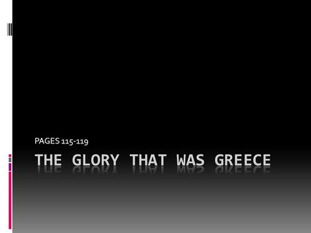 The glory that was Greece