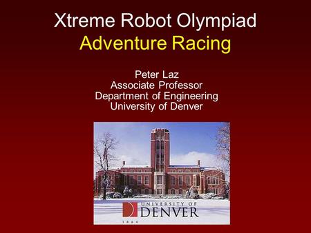 Xtreme Robot Olympiad Adventure Racing