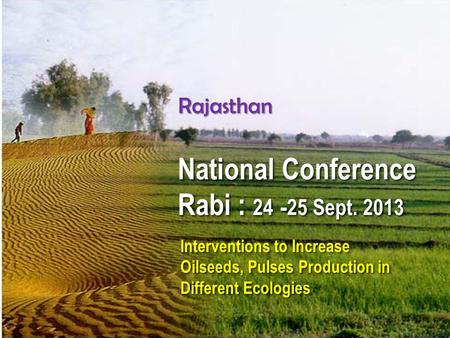 National Conference Rabi : Sept Rajasthan