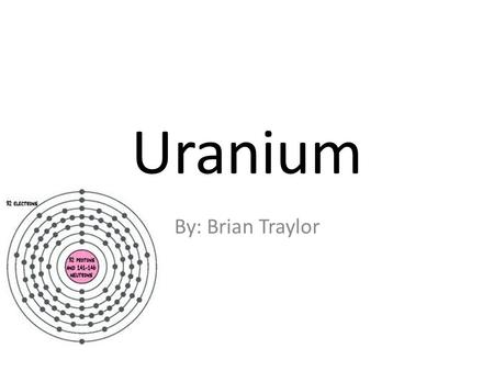 Uranium By: Brian Traylor.