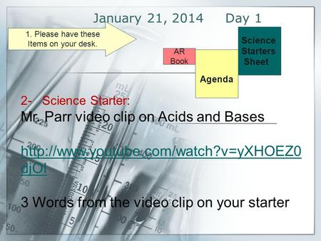 Mr. Parr video clip on Acids and Bases