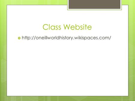 Class Website 
