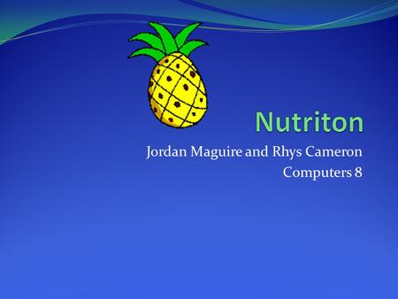 Jordan Maguire and Rhys Cameron Computers 8. - Provides energy - Important to brain and heart - 2 main types - Simple (sugar) - Complex (starches) - Most.