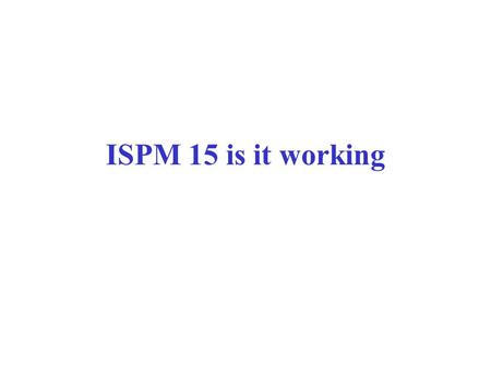 ISPM 15 is it working.