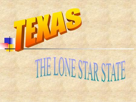 TEXAS THE LONE STAR STATE.