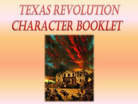 Texas Revolution Character Booklet