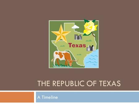 The Republic of Texas A Timeline.