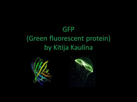 GFP (Green fluorescent protein) by Kitija Kaulina