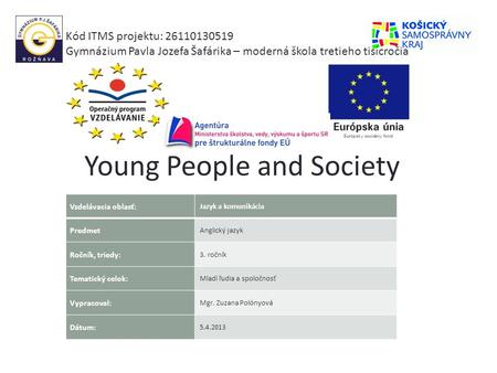 Young People and Society