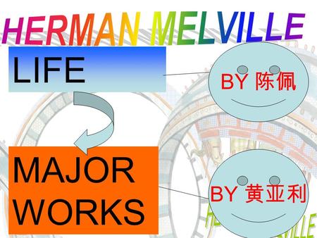 LIFE MAJOR WORKS BY 陈佩 BY 黄亚利.  Early life  Voyage on sea  Friendship with Hawthorne  Remarks on him.