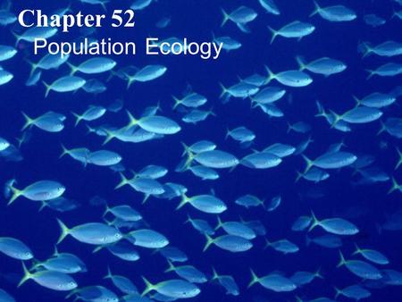 Chapter 52 Population Ecology.