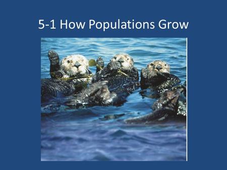5-1 How Populations Grow.