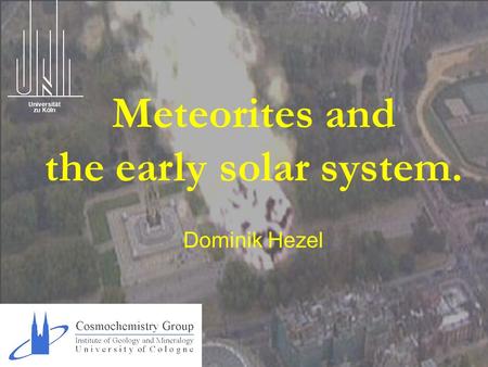 Meteorites and the early solar system.