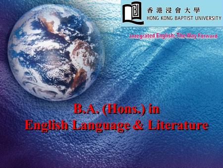 B.A. (Hons.) in English Language & Literature