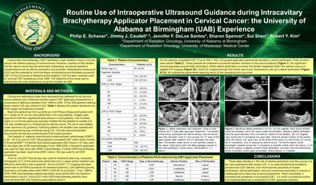 Routine Use of Intraoperative Ultrasound Guidance during Intracavitary Brachytherapy Applicator Placement in Cervical Cancer: the University of Alabama.
