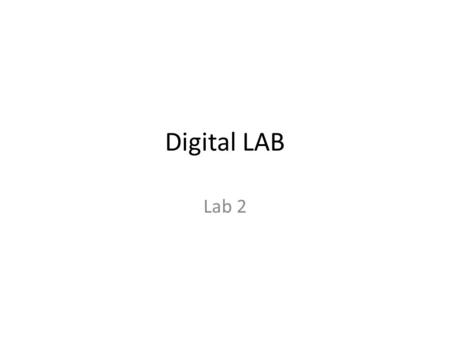 Digital LAB Lab 2. 2 The 555 timer is an 8-Pin D.I.L. Integrated Circuit or ‘chip’ What it looks like Notch Pin 1.