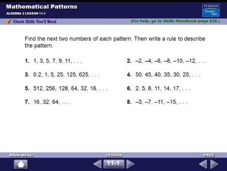 Mathematical Patterns