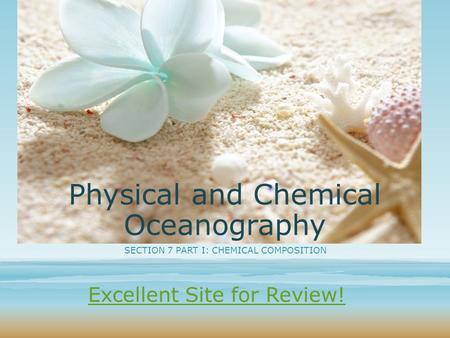 Physical and Chemical Oceanography