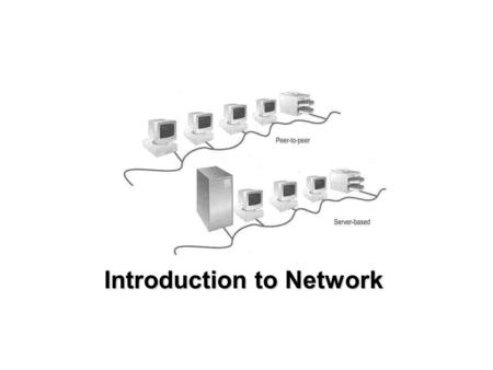 1 Introduction to Network. 2 What is a Network? A network consists of 2 or more computers connected together, and they can communicate and share resources.