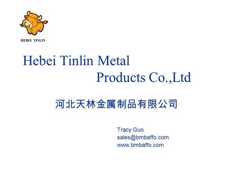 Hebei Tinlin Metal Products Co.,Ltd 河北天林金属制品有限公司 Tracy Guo