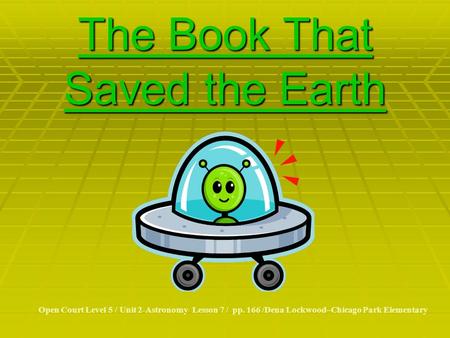 The Book That Saved the Earth