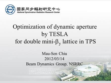 Optimization of dynamic aperture by TESLA