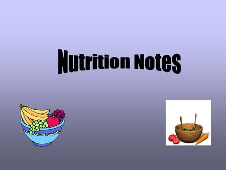 Nutrition A. What are the 6 Essential Nutrients? 1. Carbohydrates - 50-60% of total calories - quick energy= Simple carbs. Ex. Soda, cake, etc. - long.